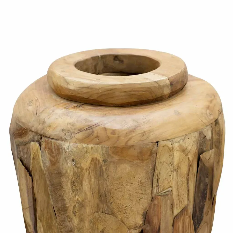 Vase de décoration 40 x 100 cm Bois de teck solide - 6