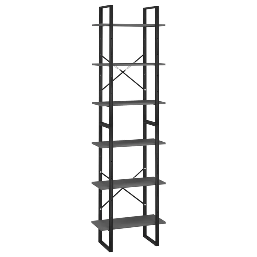 Étagère de rangement Gris 60x30x210 cm Bois d'ingénierie - 2