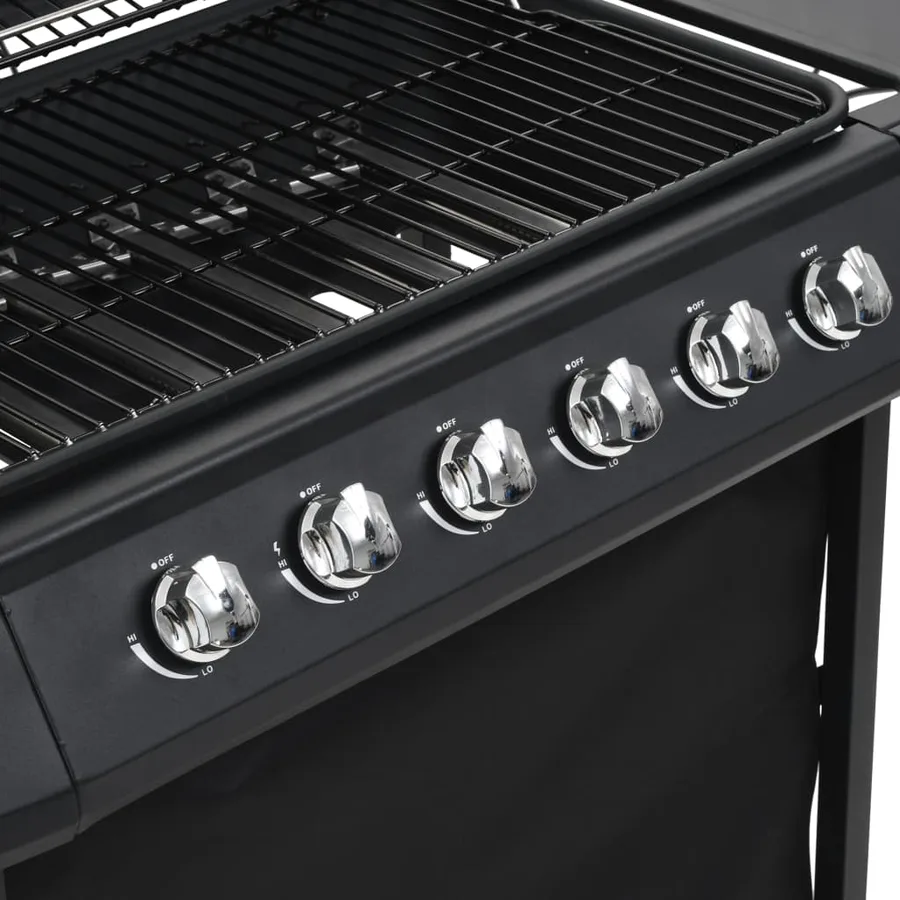 Barbecue au gaz avec 6 zones de cuisson Acier Noir - 4