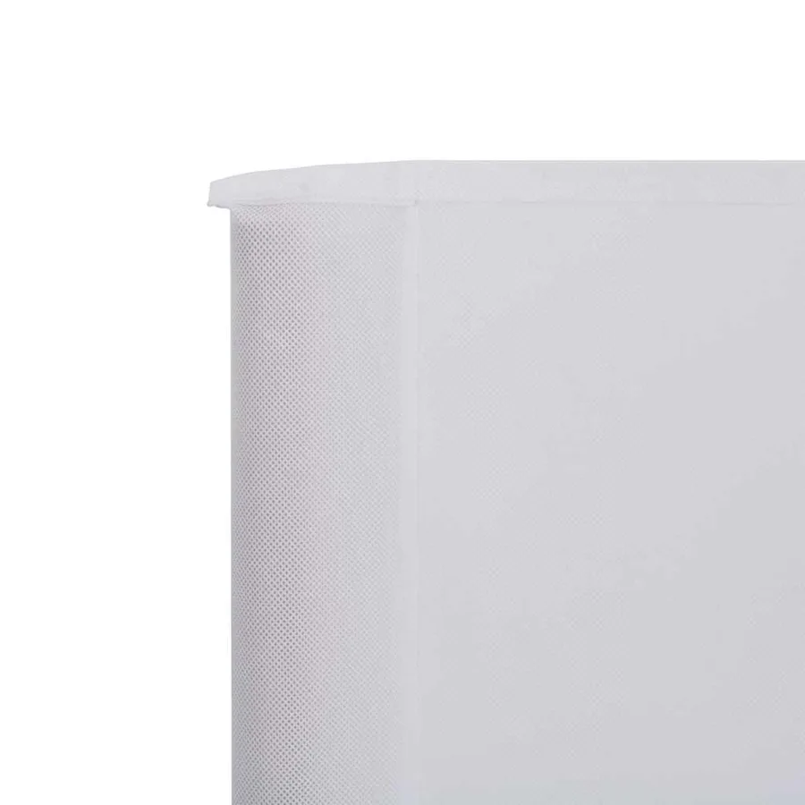 Paravent 5 panneaux Tissu 600 x 160 cm Blanc sable - 4