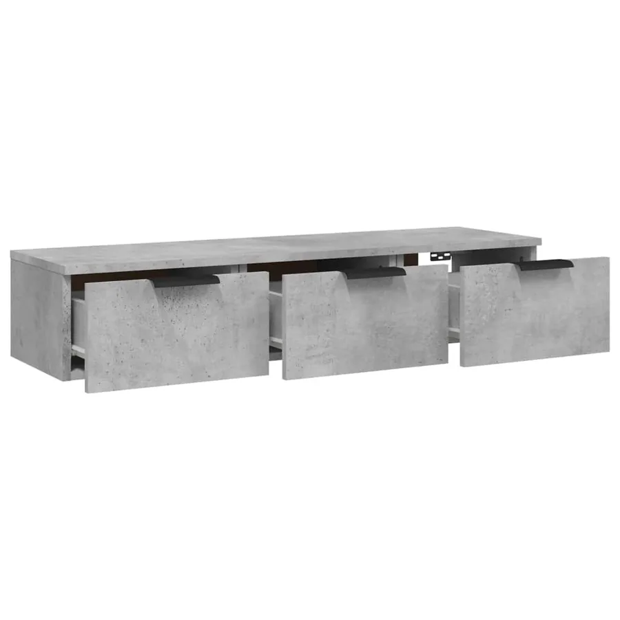 Armoire murale Gris béton 102x30x20 cm Bois d'ingénierie - 6