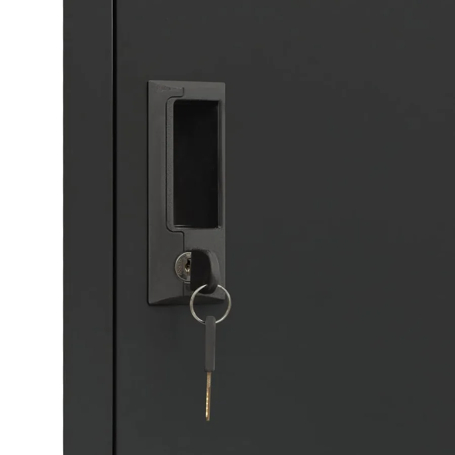 Armoire à casiers Anthracite 38x40x180 cm Acier - 7