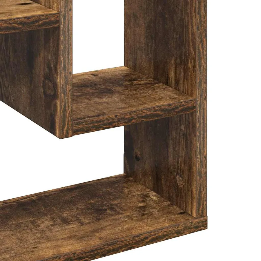 Étagère murale Chêne fumé 36x16x90 cm Bois d'ingénierie - 10