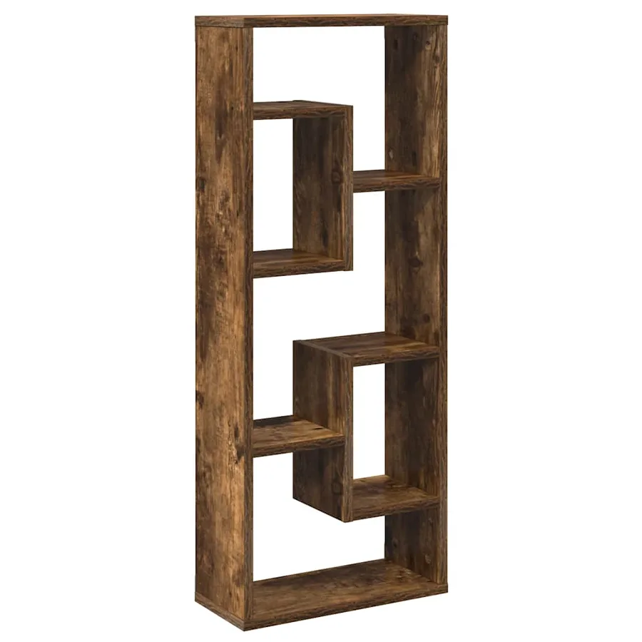Étagère murale Chêne fumé 36x16x90 cm Bois d'ingénierie - 2