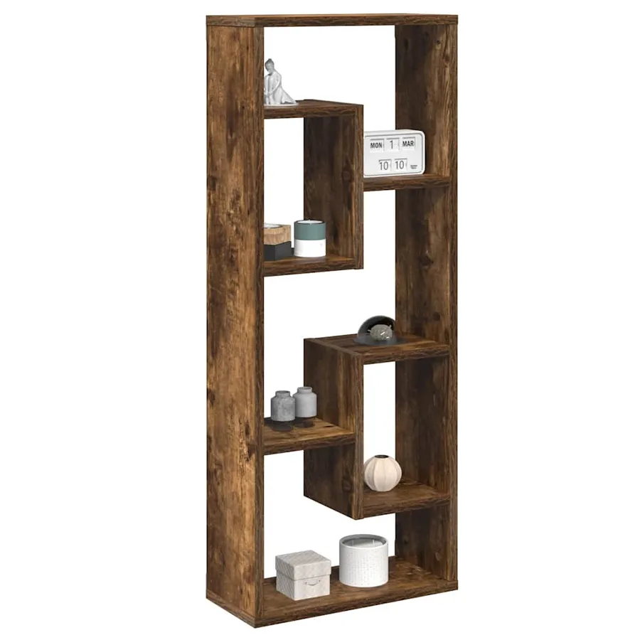 Étagère murale Chêne fumé 36x16x90 cm Bois d'ingénierie - 4