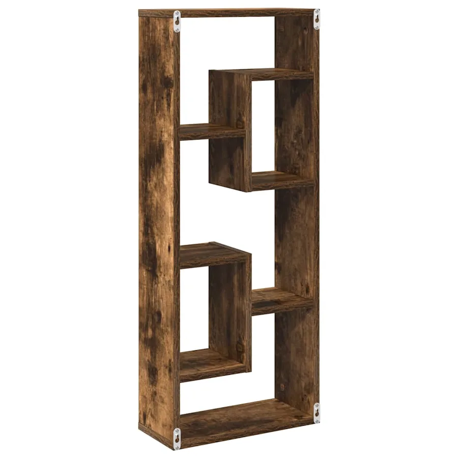 Étagère murale Chêne fumé 36x16x90 cm Bois d'ingénierie - 7