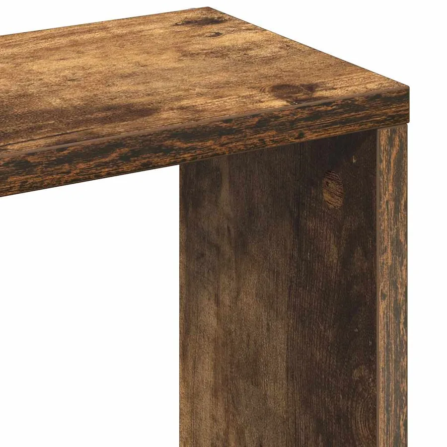 Étagère murale Chêne fumé 36x16x90 cm Bois d'ingénierie - 9