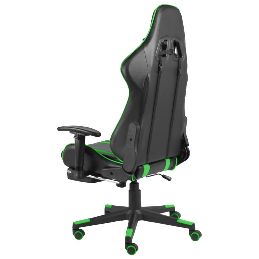 Chaise de jeu pivotante avec repose-pied Vert PVC - 4