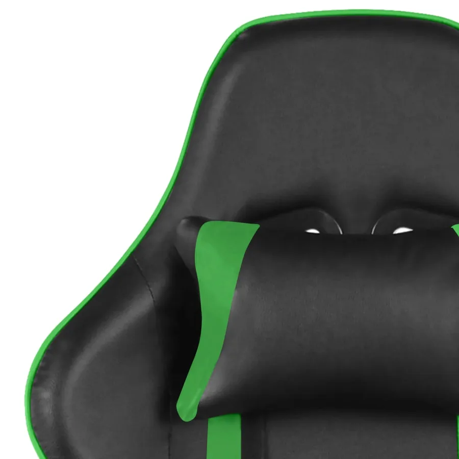 Chaise de jeu pivotante avec repose-pied Vert PVC - 7