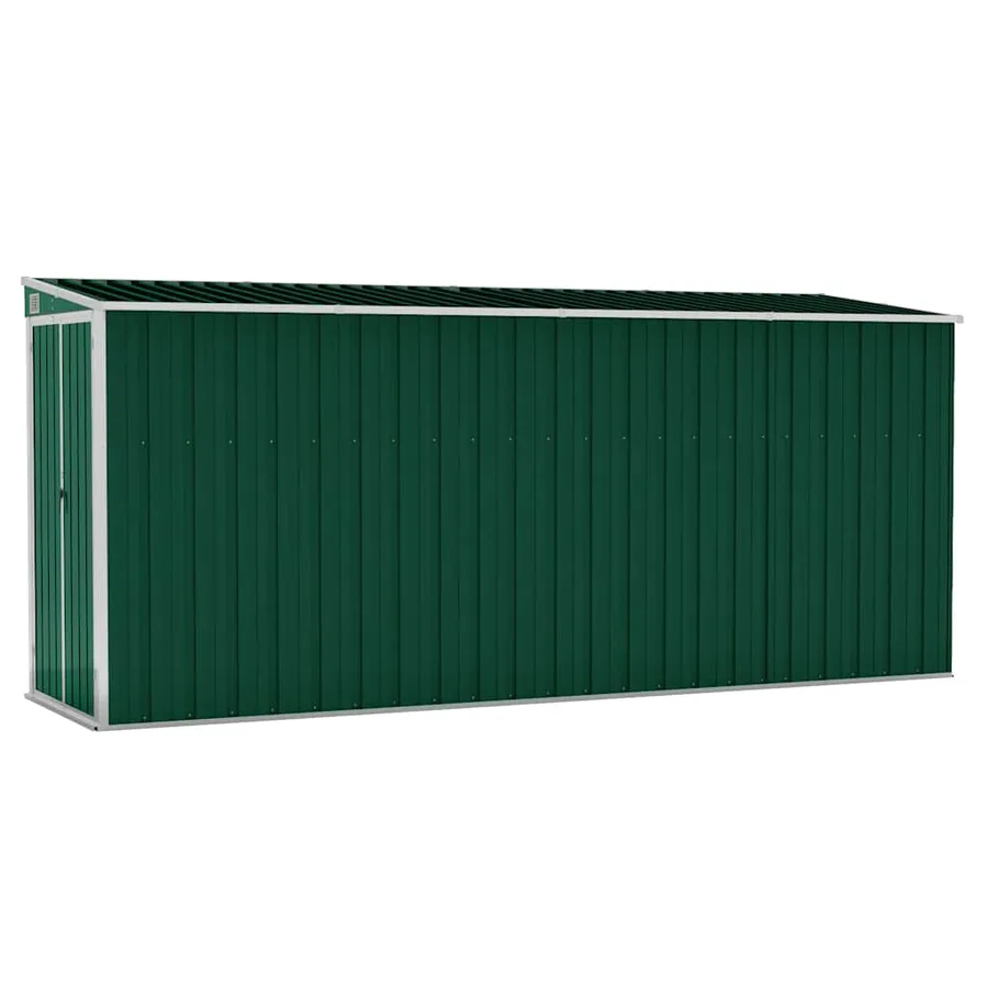 Abri de jardin mural Vert 118x382x178 cm Acier galvanisé - 2