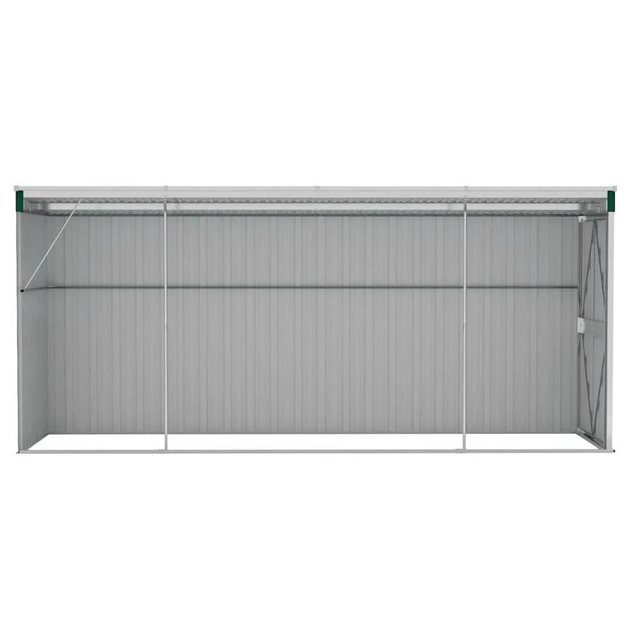 Abri de jardin mural Vert 118x382x178 cm Acier galvanisé - 5