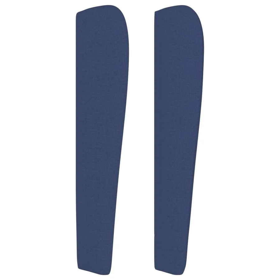 Tête de lit avec oreilles Bleu 103x23x118/128 cm Tissu - 4