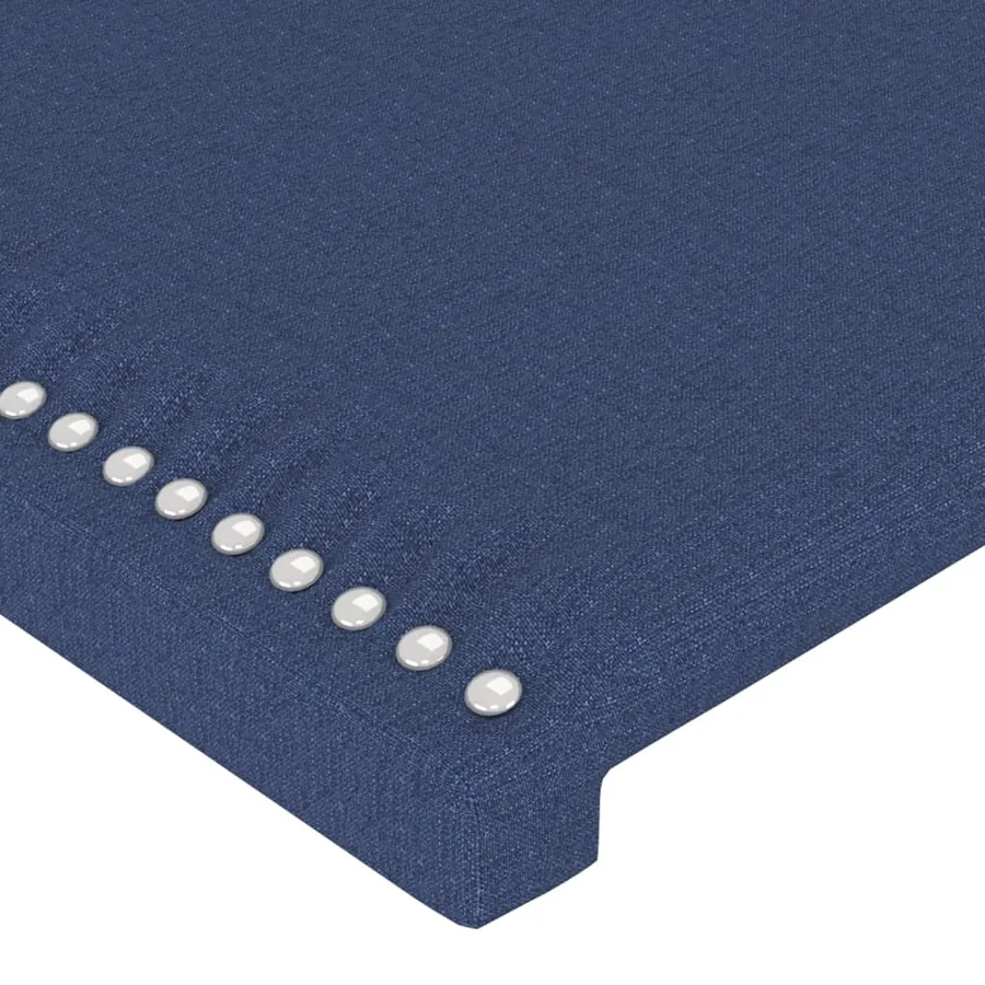 Tête de lit avec oreilles Bleu 103x23x118/128 cm Tissu - 5