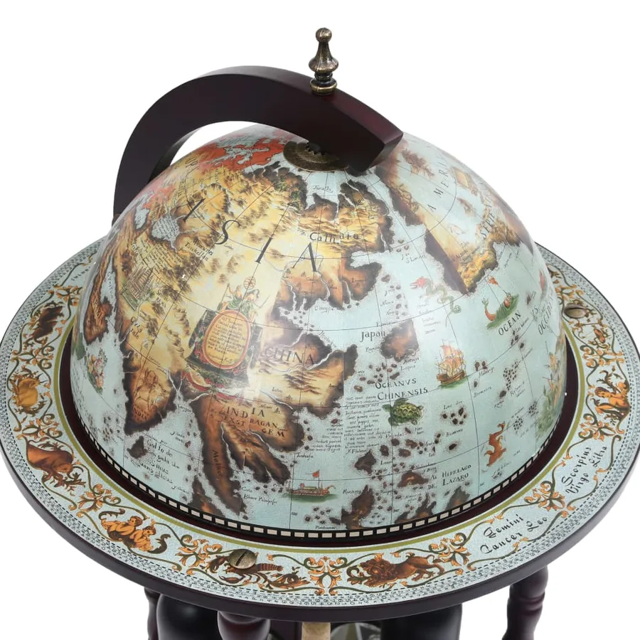 Bar sous forme de globe Bois d'eucalyptus Bleu - 5