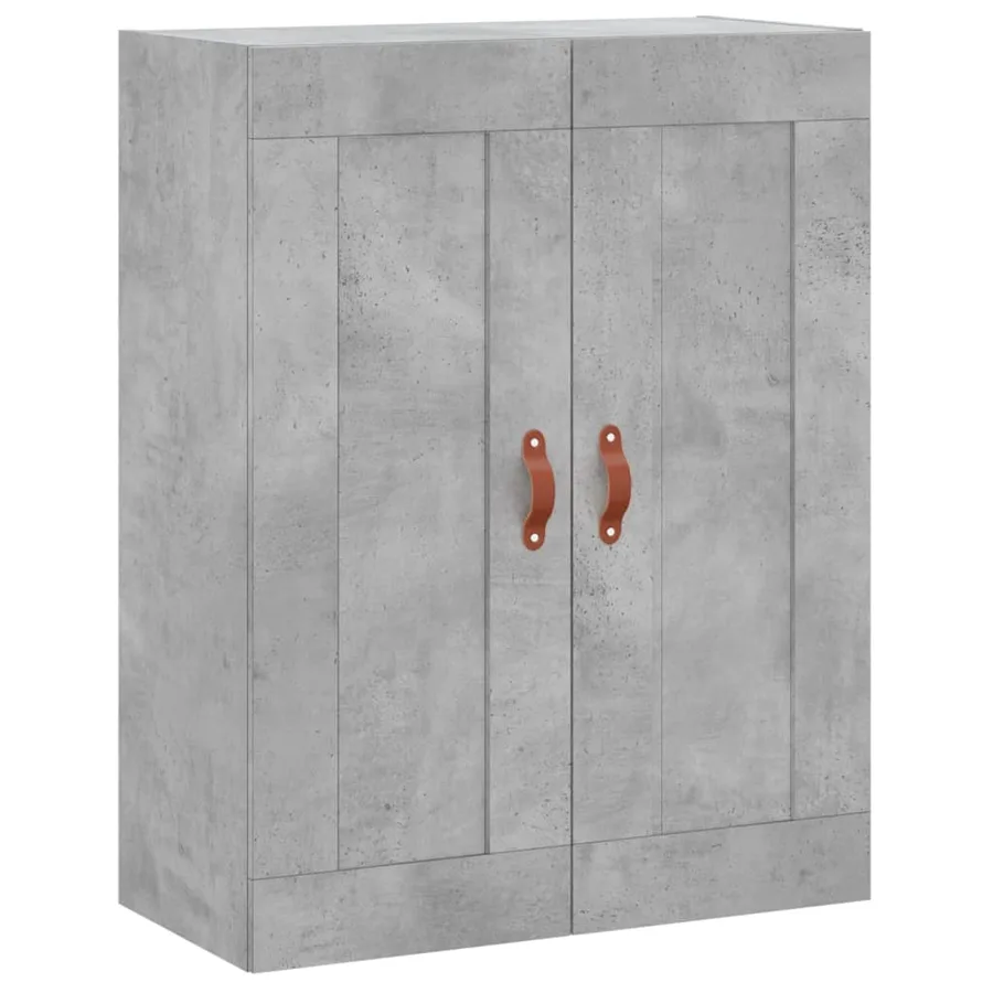 Buffet haut Gris béton 69,5x34x180 cm Bois d'ingénierie - 4