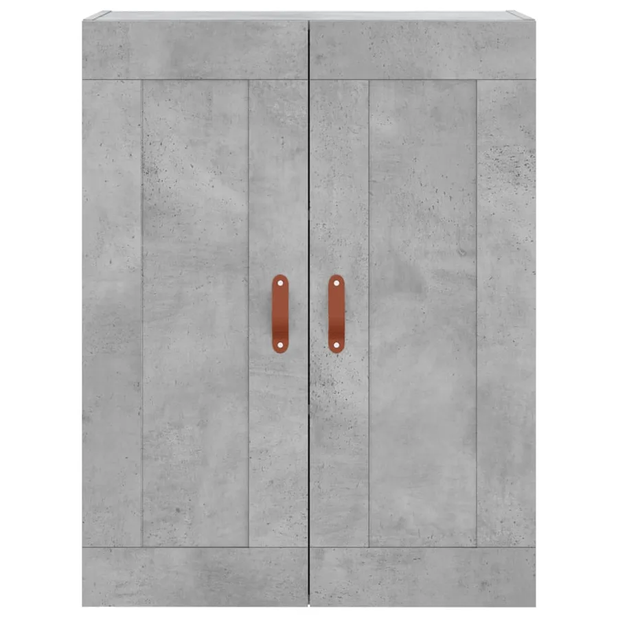 Buffet haut Gris béton 69,5x34x180 cm Bois d'ingénierie - 5