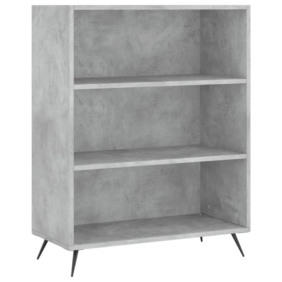 Buffet haut Gris béton 69,5x34x180 cm Bois d'ingénierie - 6