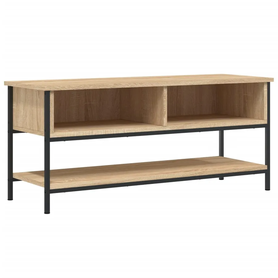 Meuble TV Chêne Sonoma 100x35x45 cm Bois d'ingénierie - 2