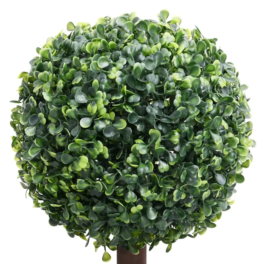 Plante de buis artificiel avec pot Forme de boule Vert 118 cm - 2
