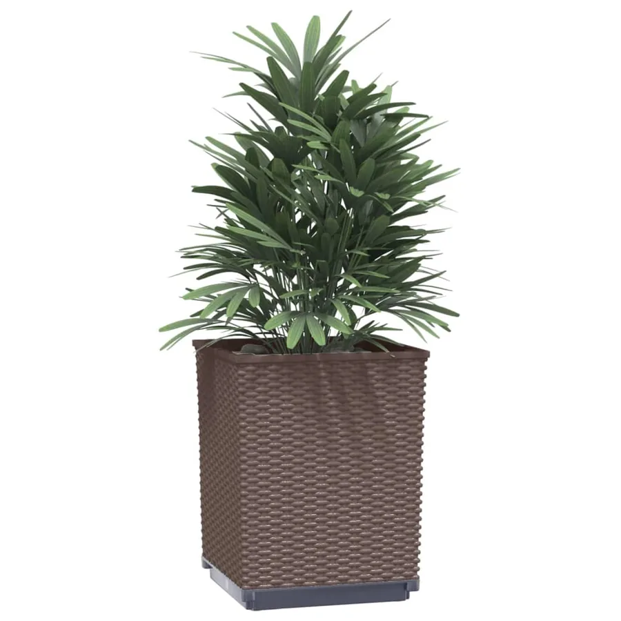 Jardinières 2 pcs marron 30x30x37 cm polypropylène - 3