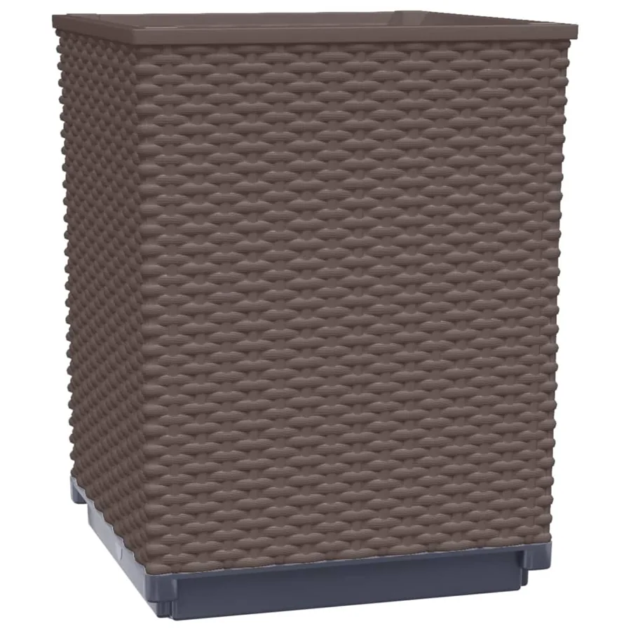 Jardinières 2 pcs marron 30x30x37 cm polypropylène - 4