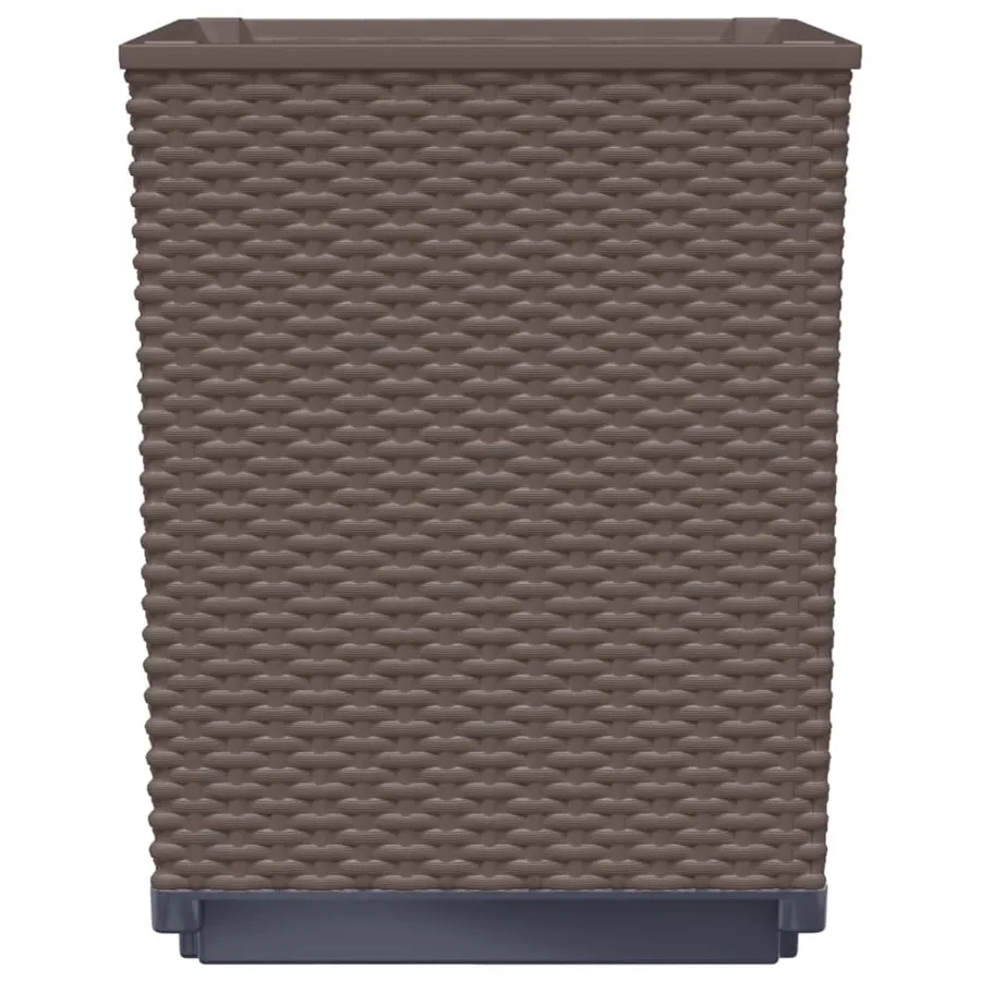 Jardinières 2 pcs marron 30x30x37 cm polypropylène - 5
