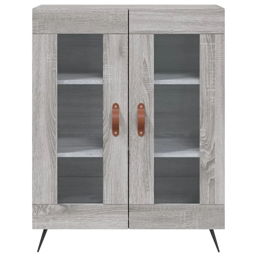 Buffet haut Sonoma gris 69,5x34x180 cm Bois d'ingénierie - 8