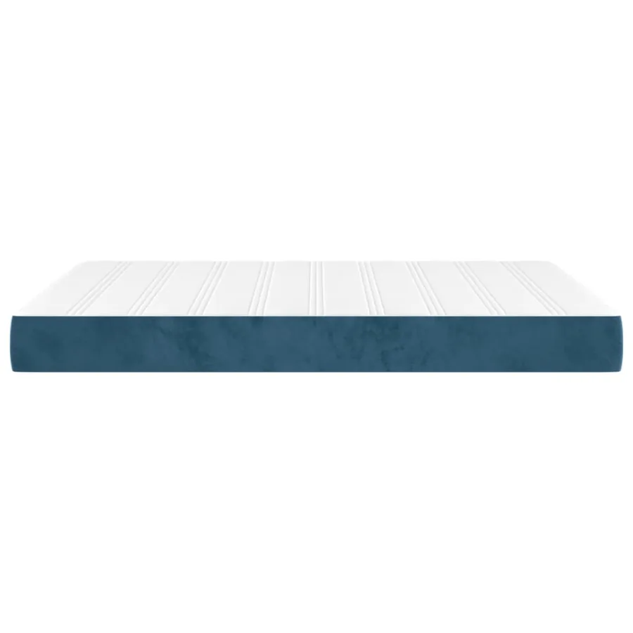 Matelas de lit à ressorts ensachés fermeté moyenne Bleu foncé 140x190x20 cm - 4