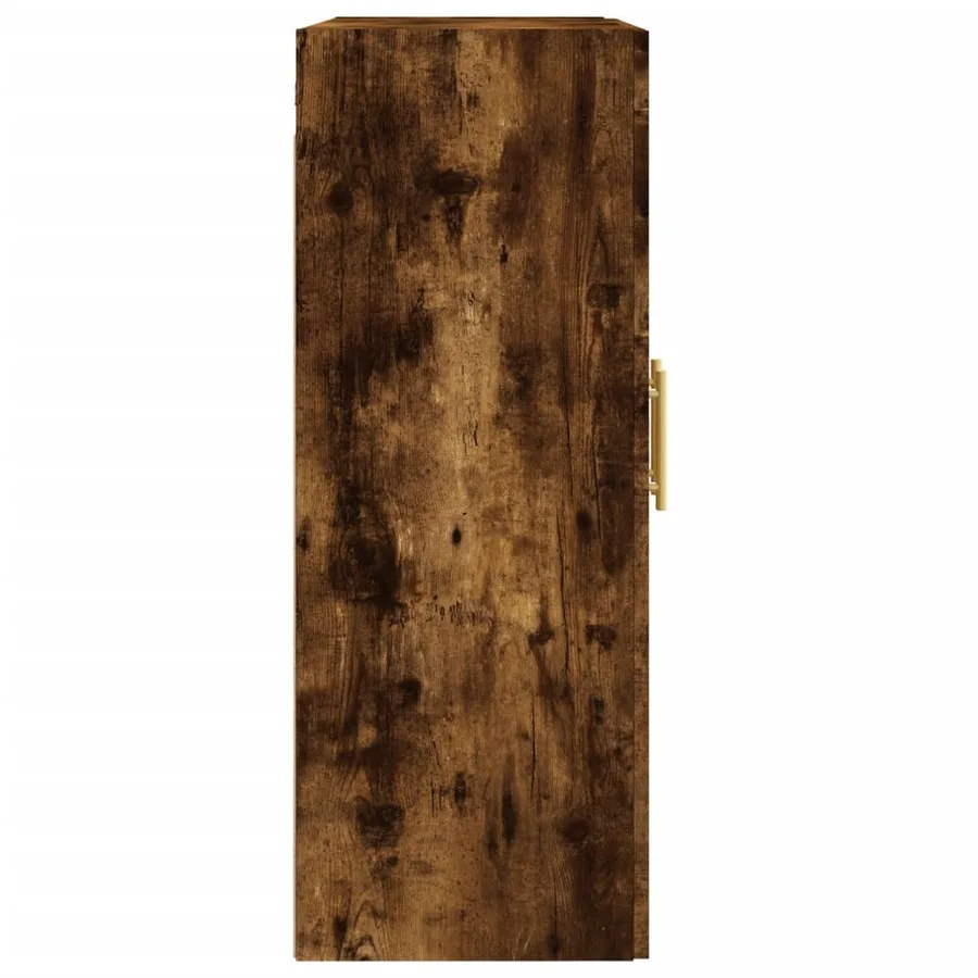 Armoire murale chêne fumé 69,5x34x90 cm bois d'ingénierie - 8