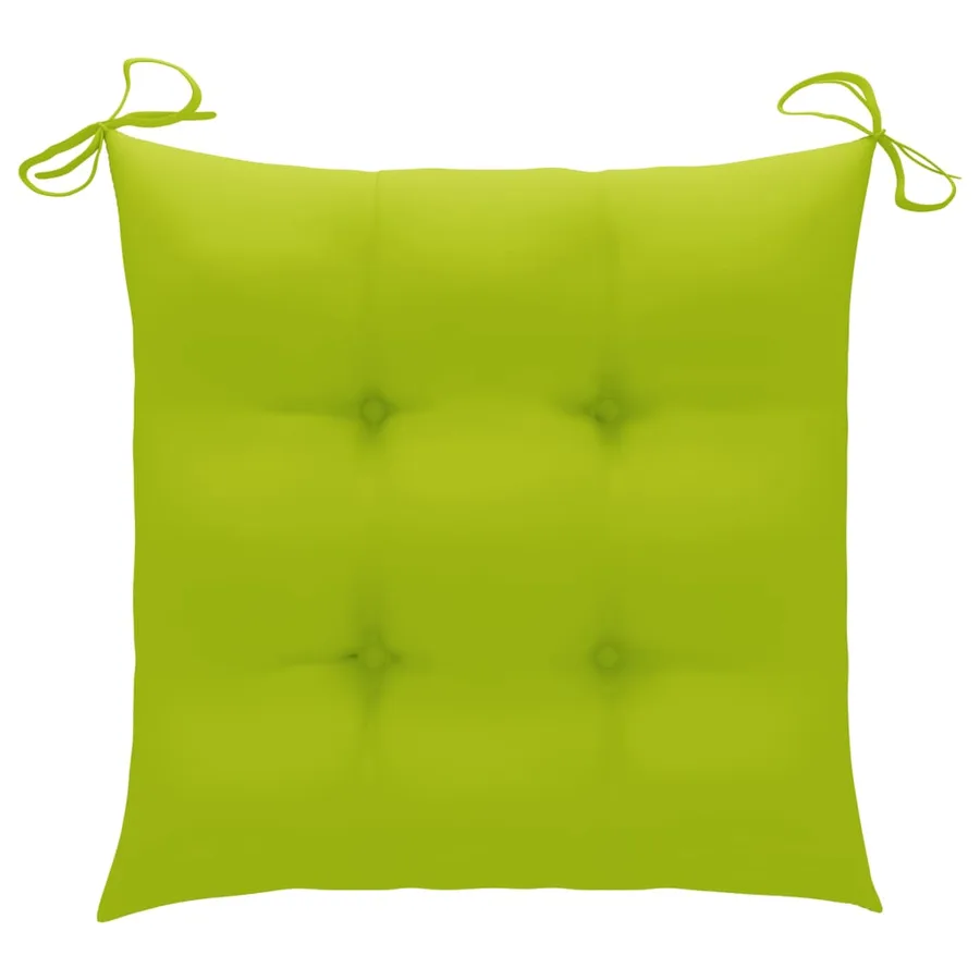 Chaises de jardin lot de 2 avec coussins Bois de teck massif - 8