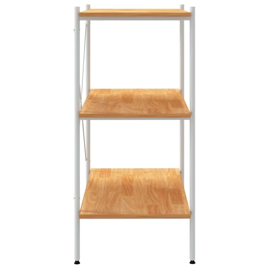Étagère à 3 niveaux Blanc et chêne 80x40x92 cm - 4