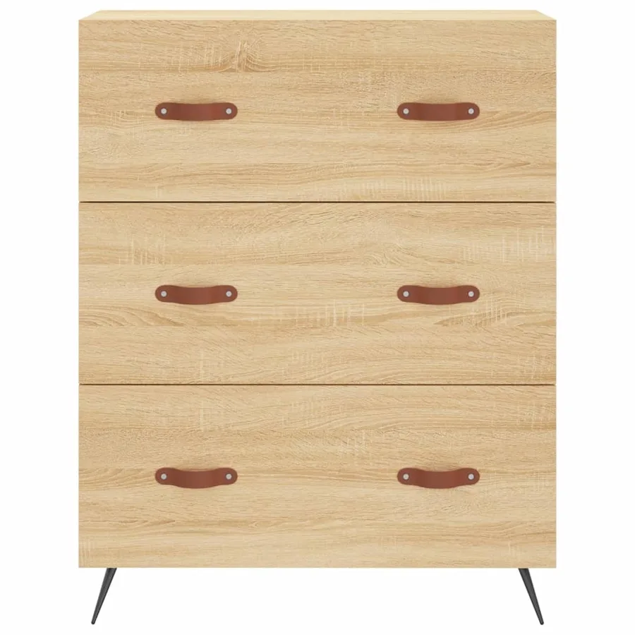 Buffet haut Chêne sonoma 69,5x34x180 cm Bois d'ingénierie - 7
