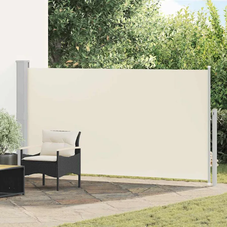 Auvent latéral de patio 160x300 cm Couleur crème