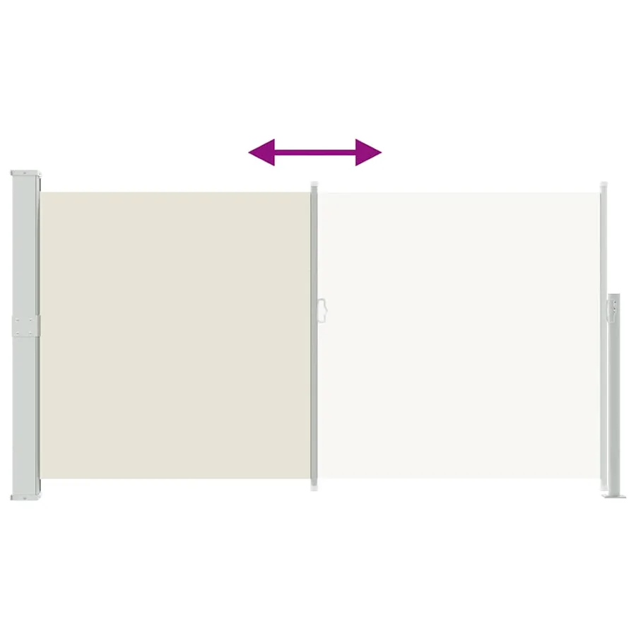 Auvent latéral de patio 160x300 cm Couleur crème - 7