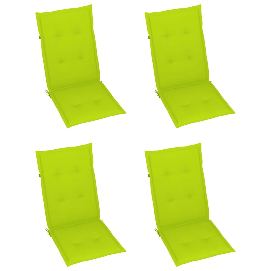 Chaises pliables de jardin lot de 3 avec coussins Bois d'acacia - 6