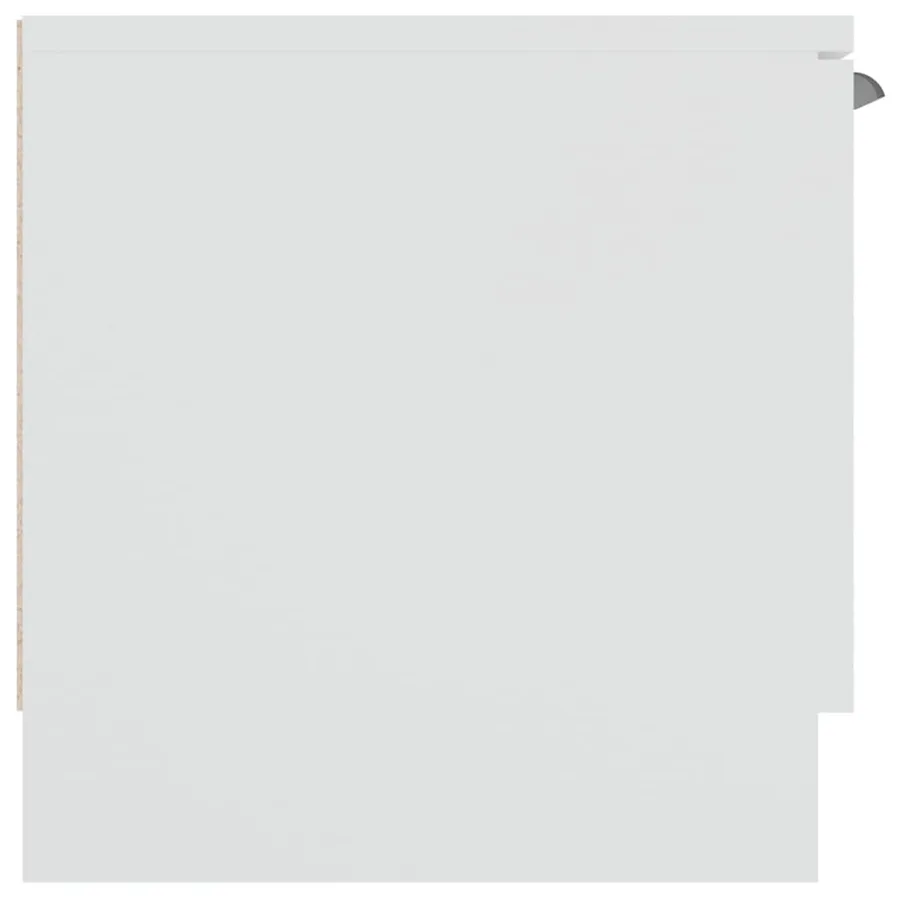 Meuble TV Blanc 102x35x36,5 cm Bois d'ingénierie - 8