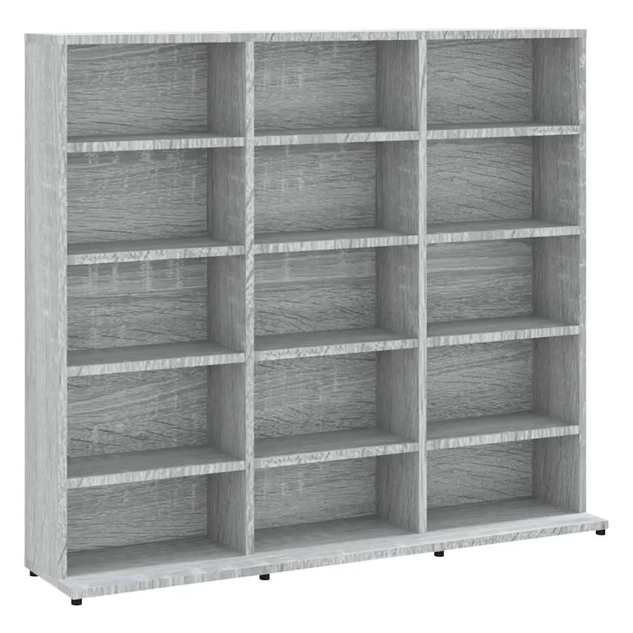 Armoire à CD Sonoma gris 100x23x89,5 cm Bois d'ingénierie - 2