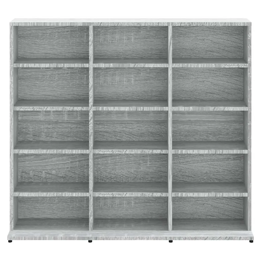 Armoire à CD Sonoma gris 100x23x89,5 cm Bois d'ingénierie - 3