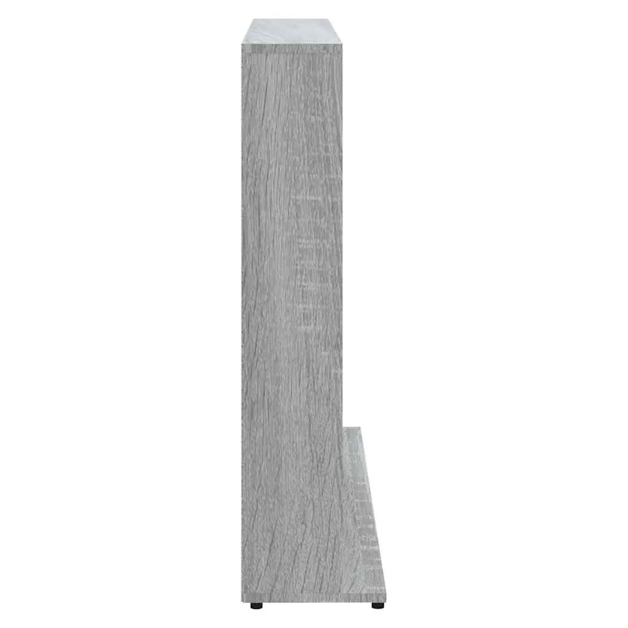 Armoire à CD Sonoma gris 100x23x89,5 cm Bois d'ingénierie - 4