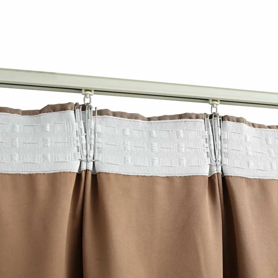 Rideaux occultants avec crochets 2 pcs Taupe 140x225 cm - 4