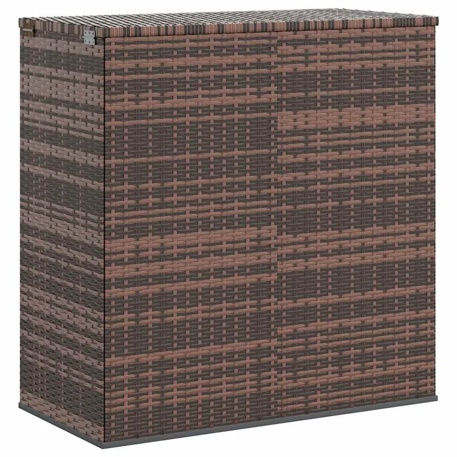 Boîte à coussins de jardin Résine tressée 100x49x103,5cm Marron - 2