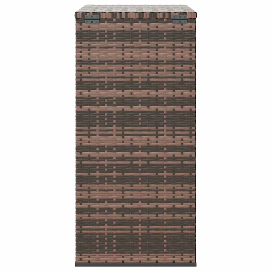 Boîte à coussins de jardin Résine tressée 100x49x103,5cm Marron - 5