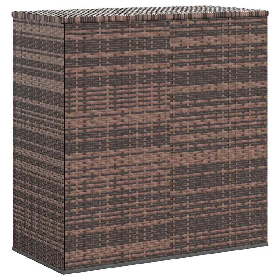 Boîte à coussins de jardin Résine tressée 100x49x103,5cm Marron - 6