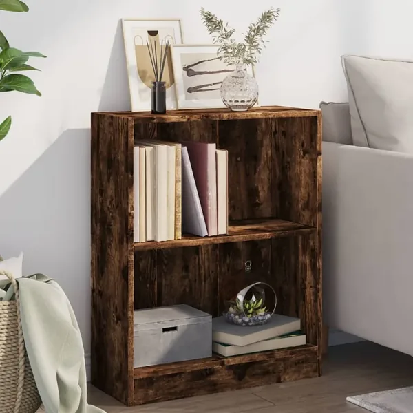 Bibliothèque Chêne fumé 60x24x76 cm Bois d'ingénierie