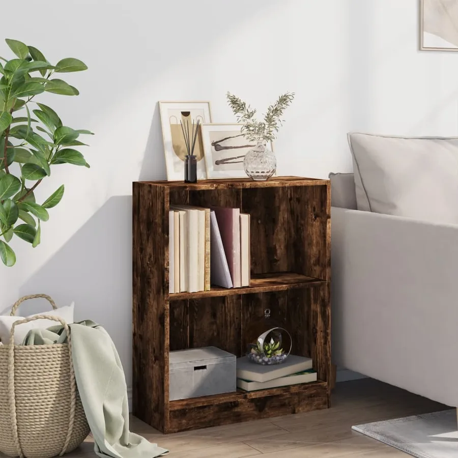 Bibliothèque Chêne fumé 60x24x76 cm Bois d'ingénierie - 3