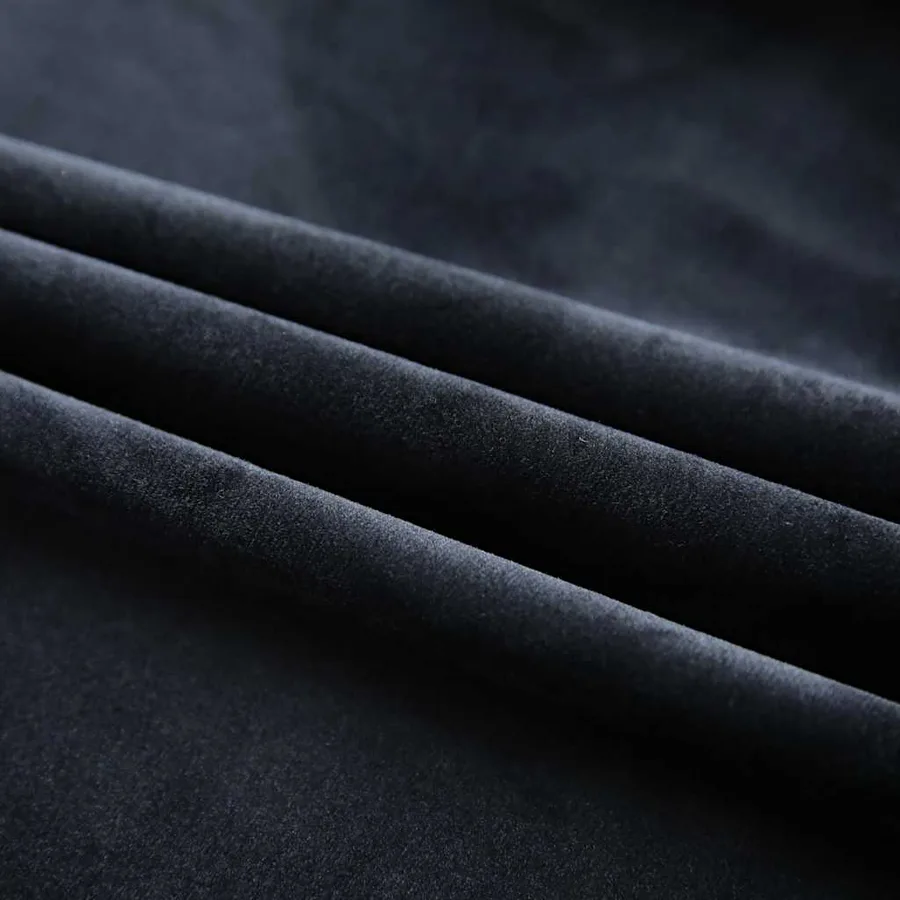 Rideaux occultants avec crochets 2 pcs Velours Noir 140x245 cm - 3
