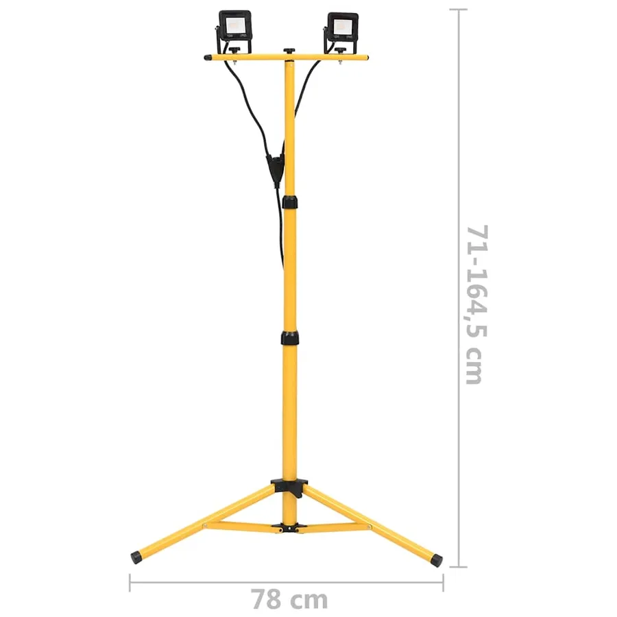 Projecteur à LED avec trépied 2x10 W Blanc froid - 9