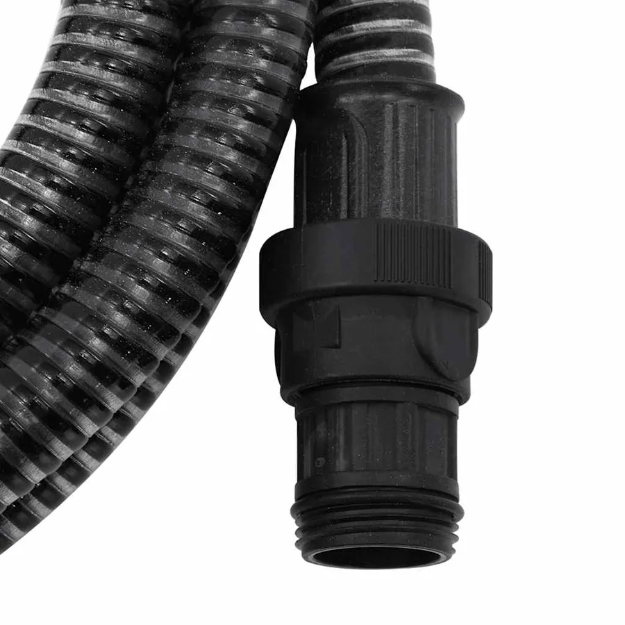 Tuyau d'aspiration avec raccords en PVC noir 1" 4 m PVC - 4