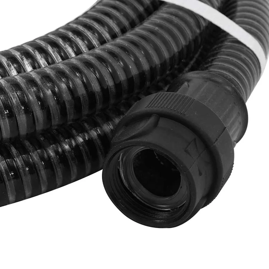 Tuyau d'aspiration avec raccords en PVC noir 1" 4 m PVC - 6