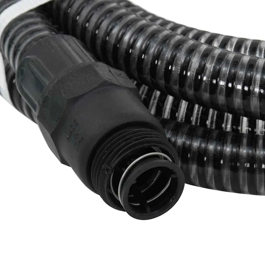 Tuyau d'aspiration avec raccords en PVC noir 1" 4 m PVC - 7